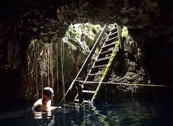 Cenote Siete Bocas near Puerto Morelos, Mexico
