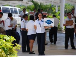 Exiting the Cancun Airport