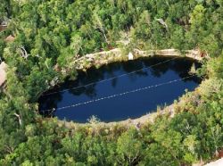 Cenote Las Mojarras near Puerto Morelos, Mexico